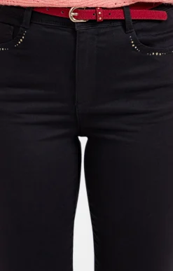 Pantalons<Armand Thiery Pantalon coton stretch détail clous - Kaki