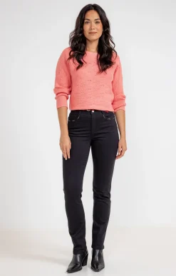Pantalons<Armand Thiery Pantalon coton stretch détail clous - Noir