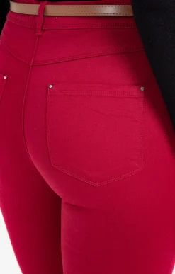 Pantalons<Armand Thiery Pantalon coton stretch détail clous - Bordeaux