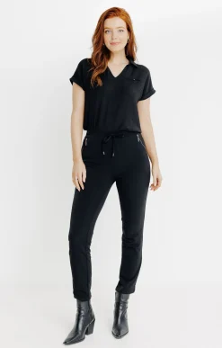 Pantalons<Armand Thiery PANTALON DETENTE DETAIL ZIP - Noir