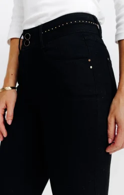 Pantalons<Armand Thiery Pantalon droit double boutonnage - Noir