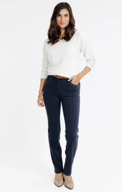 Pantalons<Armand Thiery Pantalon détail strass - Marine