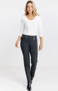 Pantalons<Armand Thiery PANTALON EN LORENZO CEINTURE TREGGING - Anthracite