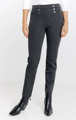 Pantalons<Armand Thiery PANTALON EN LORENZO CEINTURE TREGGING - Anthracite