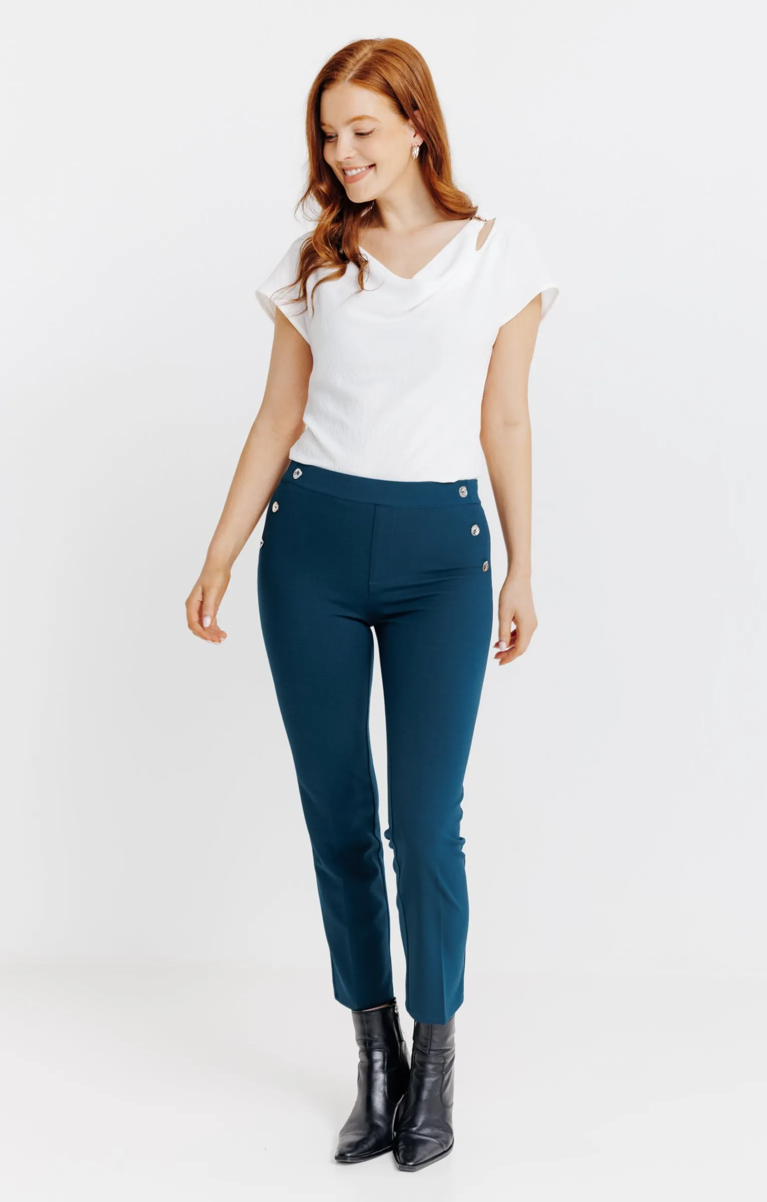 Pantalons<Armand Thiery PANTALON EN MAILLE - Pétrole