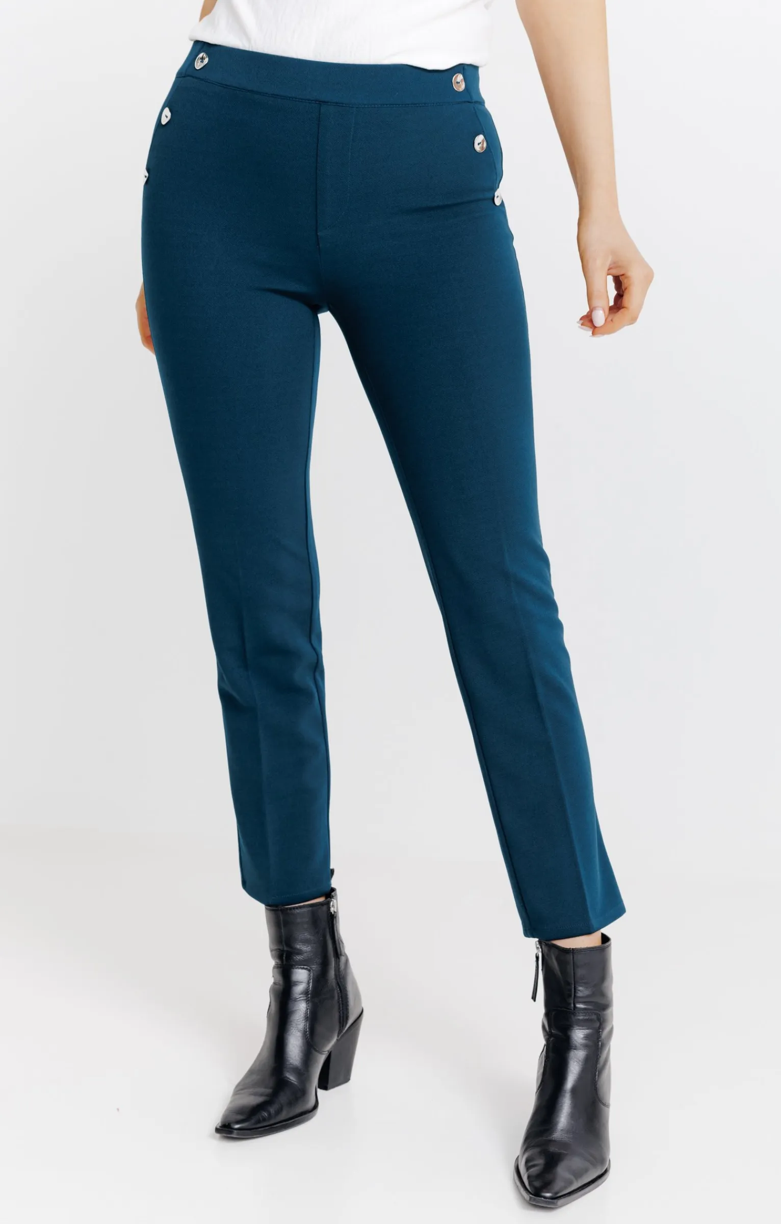 Pantalons<Armand Thiery PANTALON EN MAILLE - Pétrole