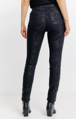 Pantalons<Armand Thiery Pantalon imprimé animal - Noir
