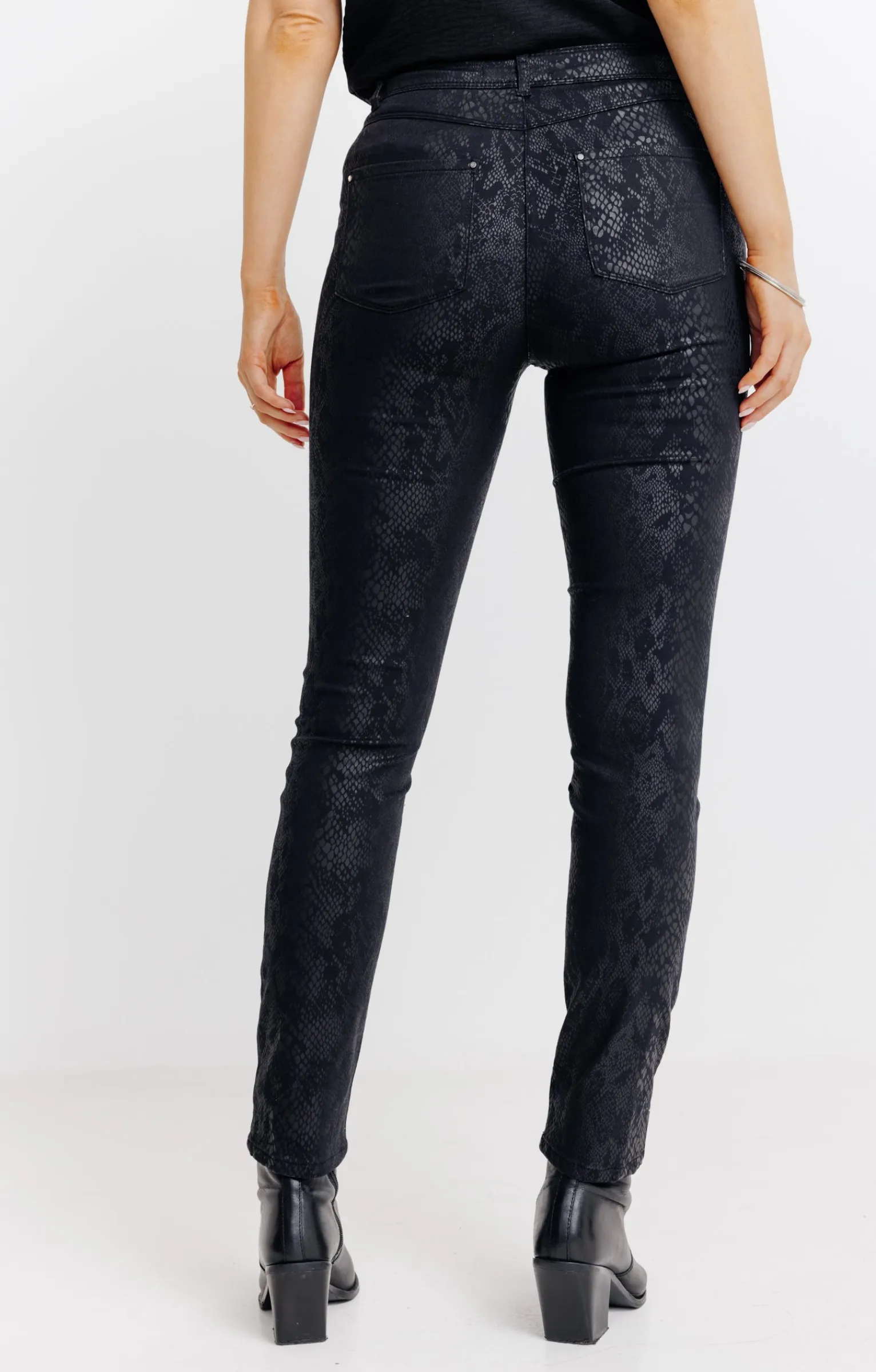Pantalons<Armand Thiery Pantalon imprimé animal - Noir