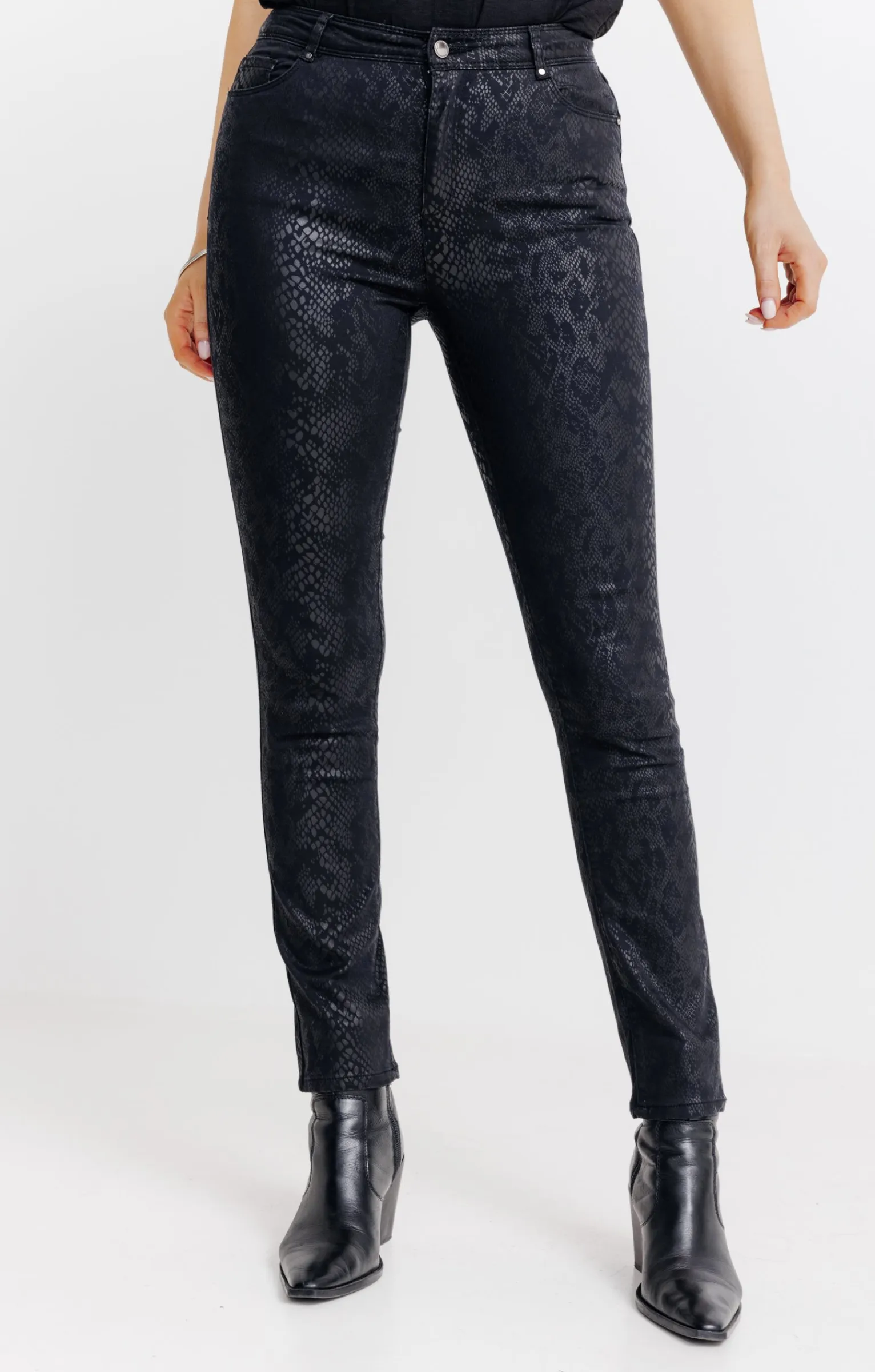 Pantalons<Armand Thiery Pantalon imprimé animal - Noir