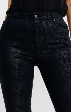 Pantalons<Armand Thiery Pantalon imprimé animal - Noir
