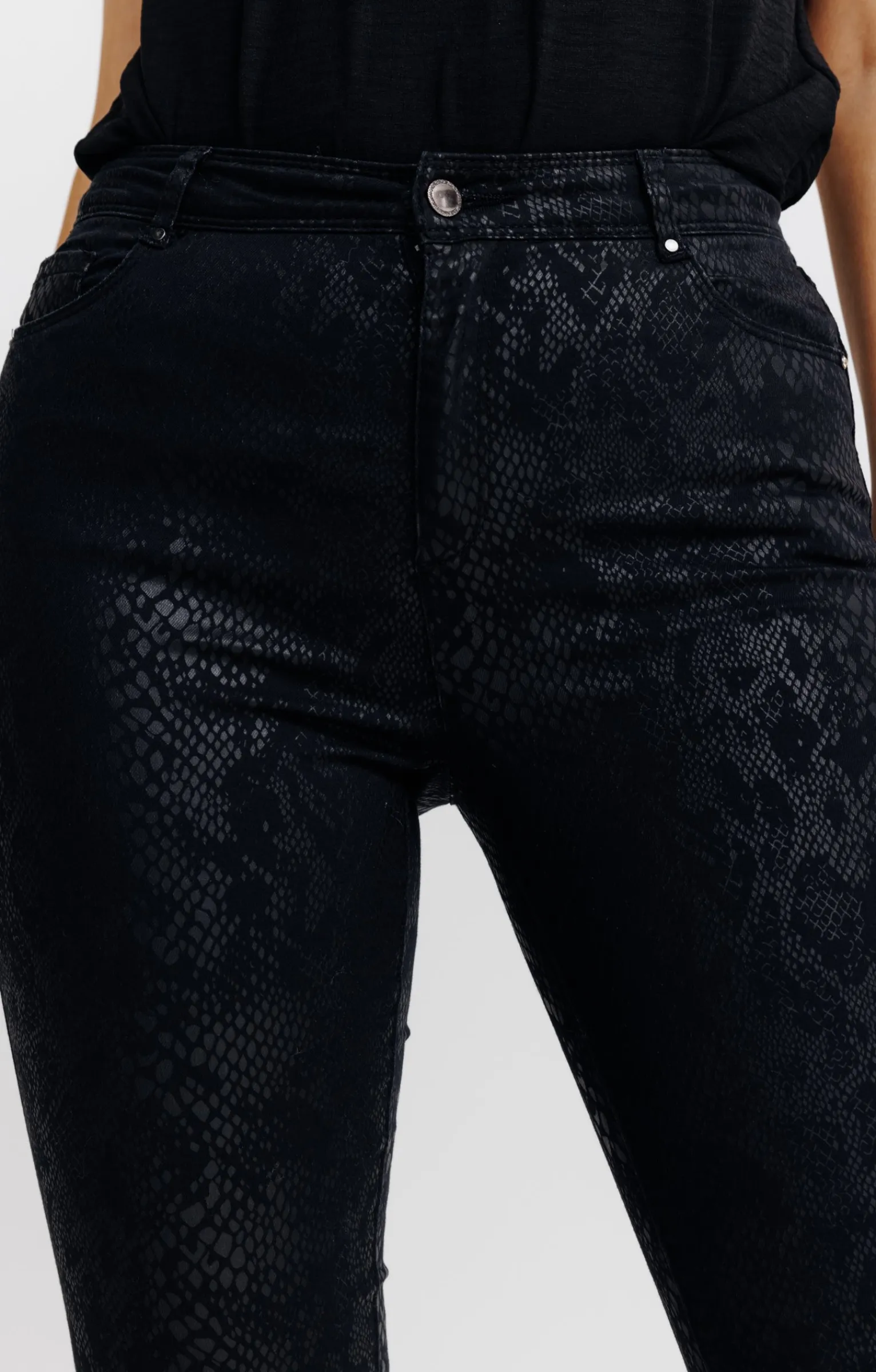 Pantalons<Armand Thiery Pantalon imprimé animal - Noir