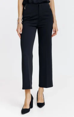 Pantalons<Armand Thiery Pantalon large en maille - Noir