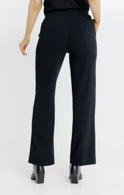 Pantalons<Armand Thiery pantalon maille large détail bouton doré - Noir