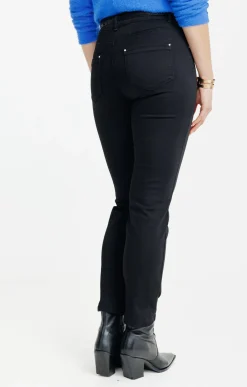 Pantalons<Armand Thiery pantalon 7/8ème détail broderie - Noir