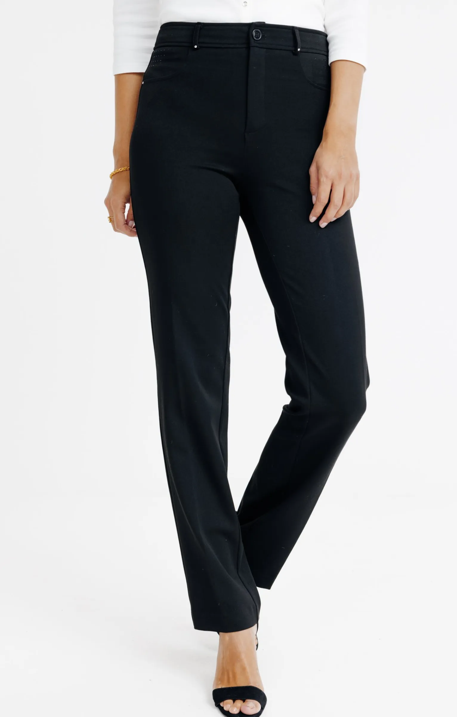 Pantalons<Armand Thiery Pantalon montage lorenzo détails strass - Noir