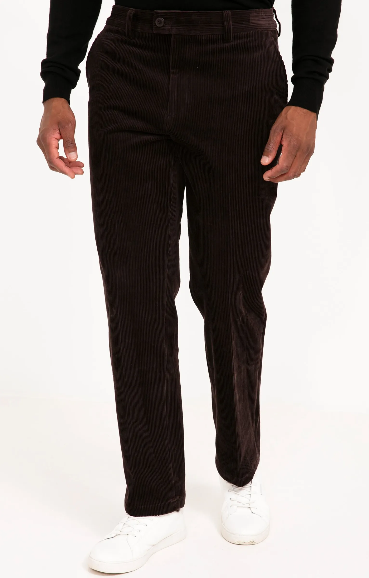 Pantalons<Armand Thiery Pantalon velours extensible - Marron