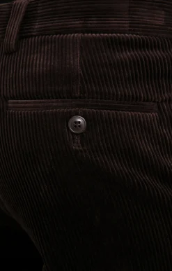 Pantalons<Armand Thiery Pantalon velours extensible - Marron