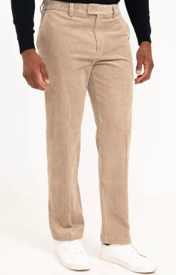 Pantalons<Armand Thiery Pantalon velours extensible - Beige