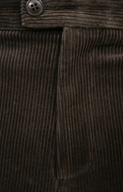 Pantalons<Armand Thiery Pantalon velours extensible - Kaki