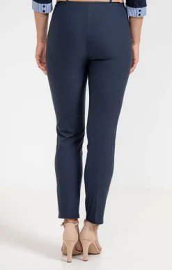 Pantalons<Armand Thiery pantalon ville slim ceinture bijou - Marine
