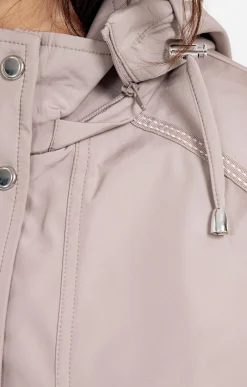 Impers & Parkas<Armand Thiery Parka col montant avec capuche amovible - Grège