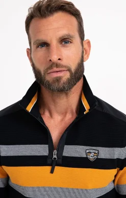 Polos & Tee-shirts<Armand Thiery Polo col montant manches longues Bandit - Jaune