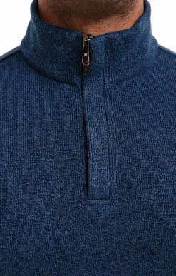 Polos & Tee-shirts<Armand Thiery Polo col montant manches longues Chaud - Bleudur