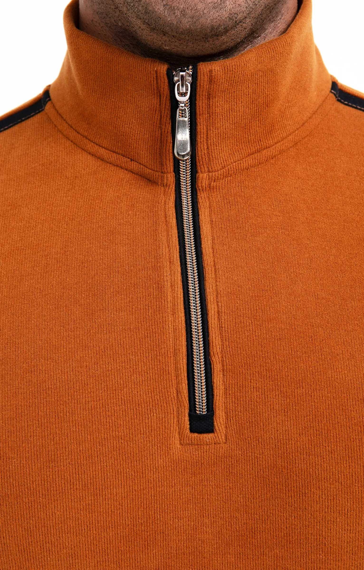 Polos & Tee-shirts<Armand Thiery Polo col montant manches longues Dolce - Camel