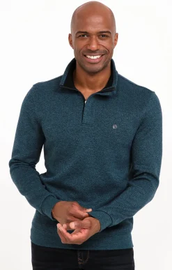 Polos & Tee-shirts<Armand Thiery Polo col montant manches longues Chaud - Pétrole