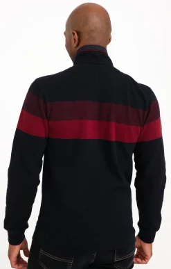 Polos & Tee-shirts<Armand Thiery Polo col montant manches longues Raysin - Bordeaux
