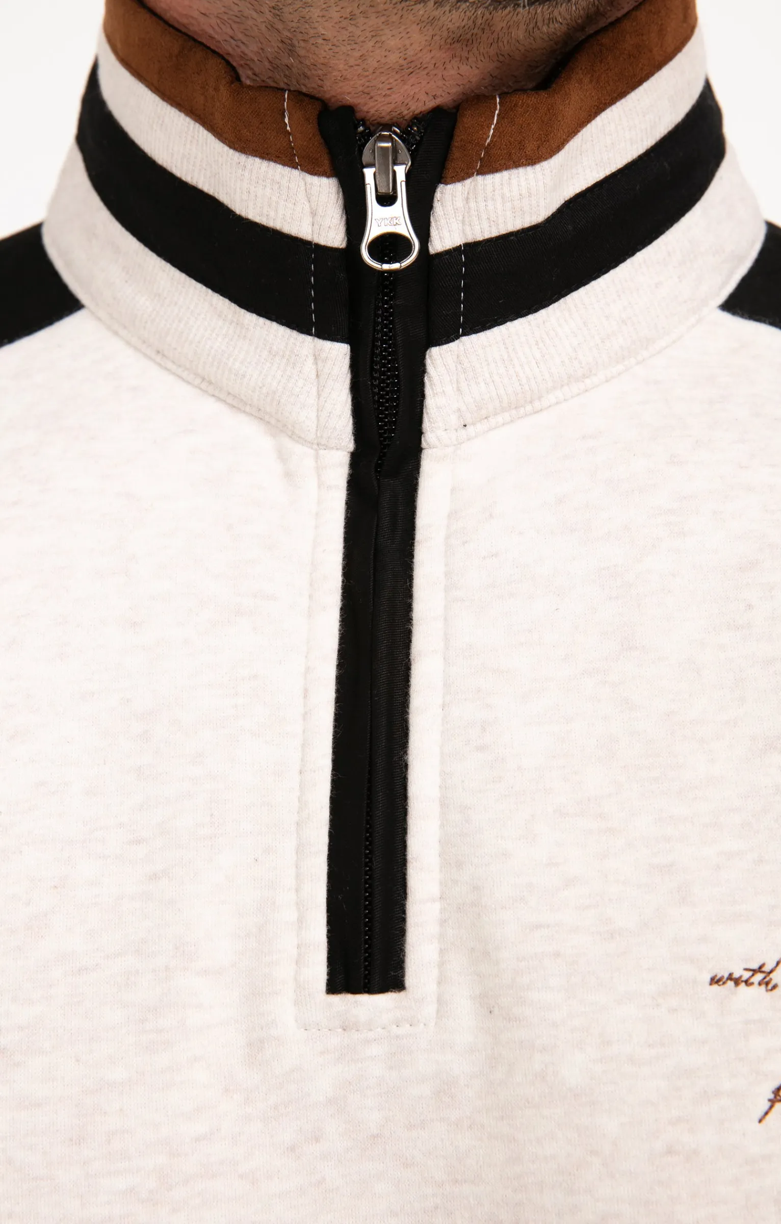 Polos & Tee-shirts<Armand Thiery Polo col montant manches longues Molty - Écru