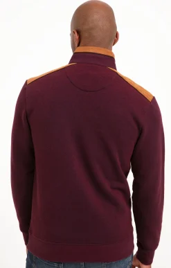 Polos & Tee-shirts<Armand Thiery Polo col montant manches longues - Bordeaux