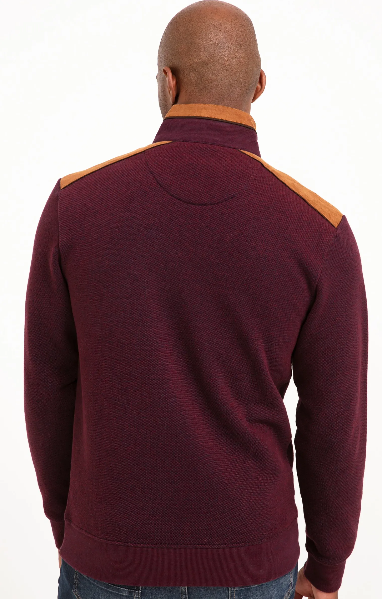 Polos & Tee-shirts<Armand Thiery Polo col montant manches longues - Bordeaux