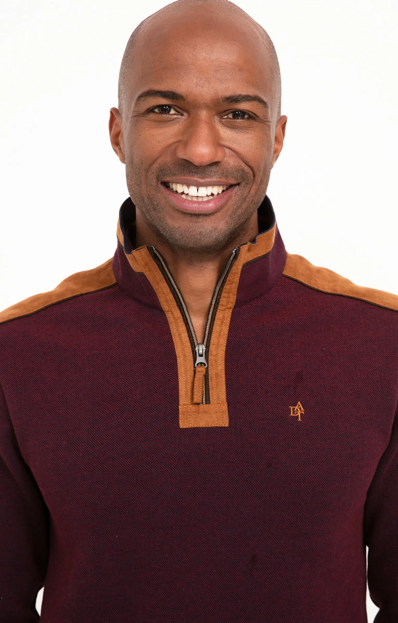 Polos & Tee-shirts<Armand Thiery Polo col montant manches longues - Bordeaux