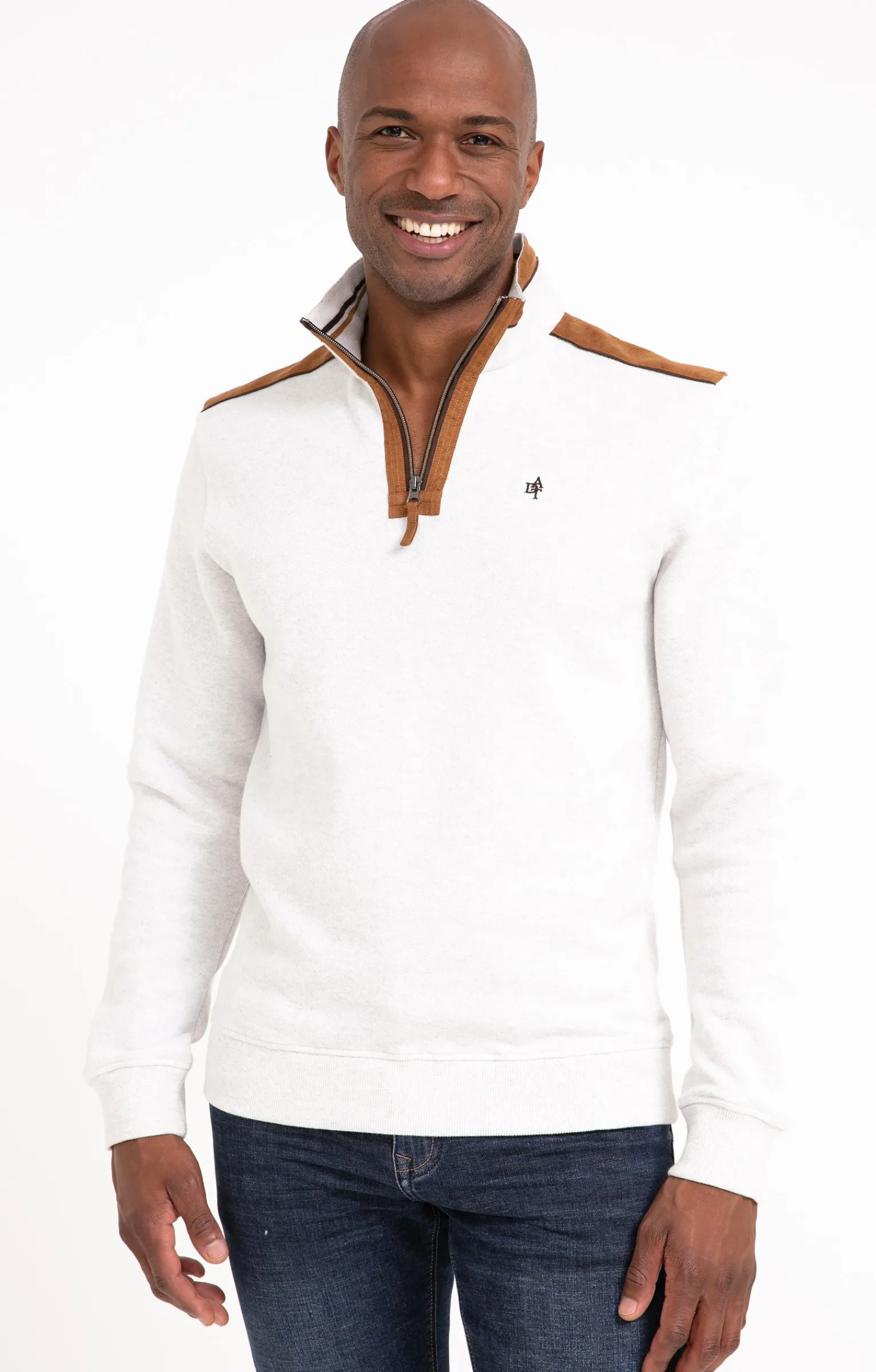 Polos & Tee-shirts<Armand Thiery Polo col montant manches longues - Écru