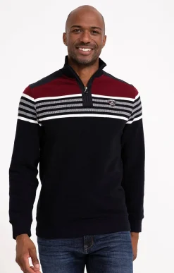 Polos & Tee-shirts<Armand Thiery Polo col montant manches longues Ray - Bordeaux