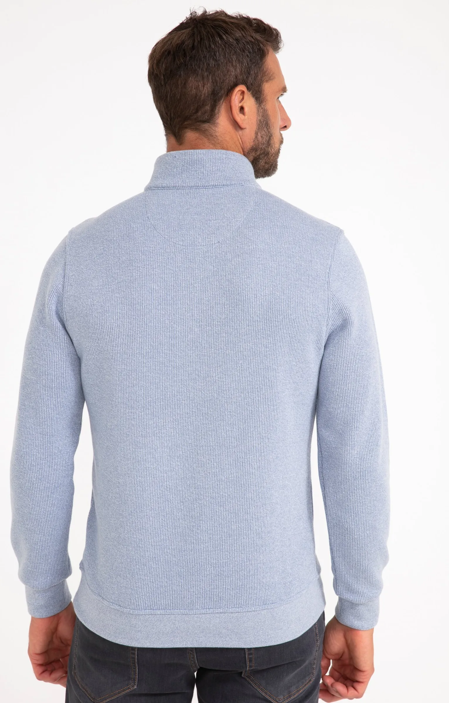 Polos & Tee-shirts<Armand Thiery Polo col montant manches longues Chaud - Bleuciel
