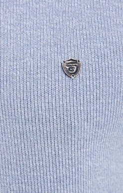 Polos & Tee-shirts<Armand Thiery Polo col montant manches longues Chaud - Bleuciel