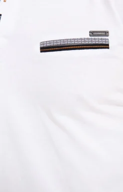 Polos & Tee-shirts<Armand Thiery Polo manches courtes Contrast - Blanc