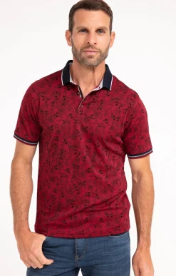 Polos & Tee-shirts<Armand Thiery Polo manches courtes Spot Leaf - Rouge