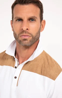 Polos & Tee-shirts<Armand Thiery Polo manches courtes Sued Shoulder - Blanc