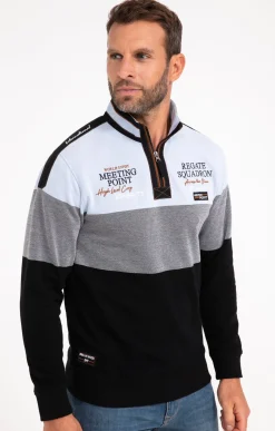 Polos & Tee-shirts<Armand Thiery Polo manches longues Badgy - Bleuciel
