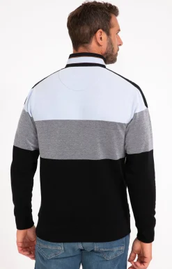 Polos & Tee-shirts<Armand Thiery Polo manches longues Badgy - Bleuciel