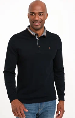 Polos & Tee-shirts<Armand Thiery Polo manches longues Interlock - Marine