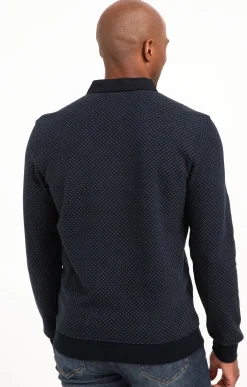 Polos & Tee-shirts<Armand Thiery Polo manches longues Mini Print - Marine