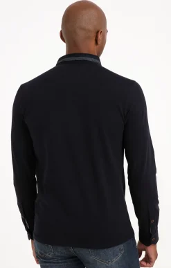 Polos & Tee-shirts<Armand Thiery Polo manches longues New Dot - Marine