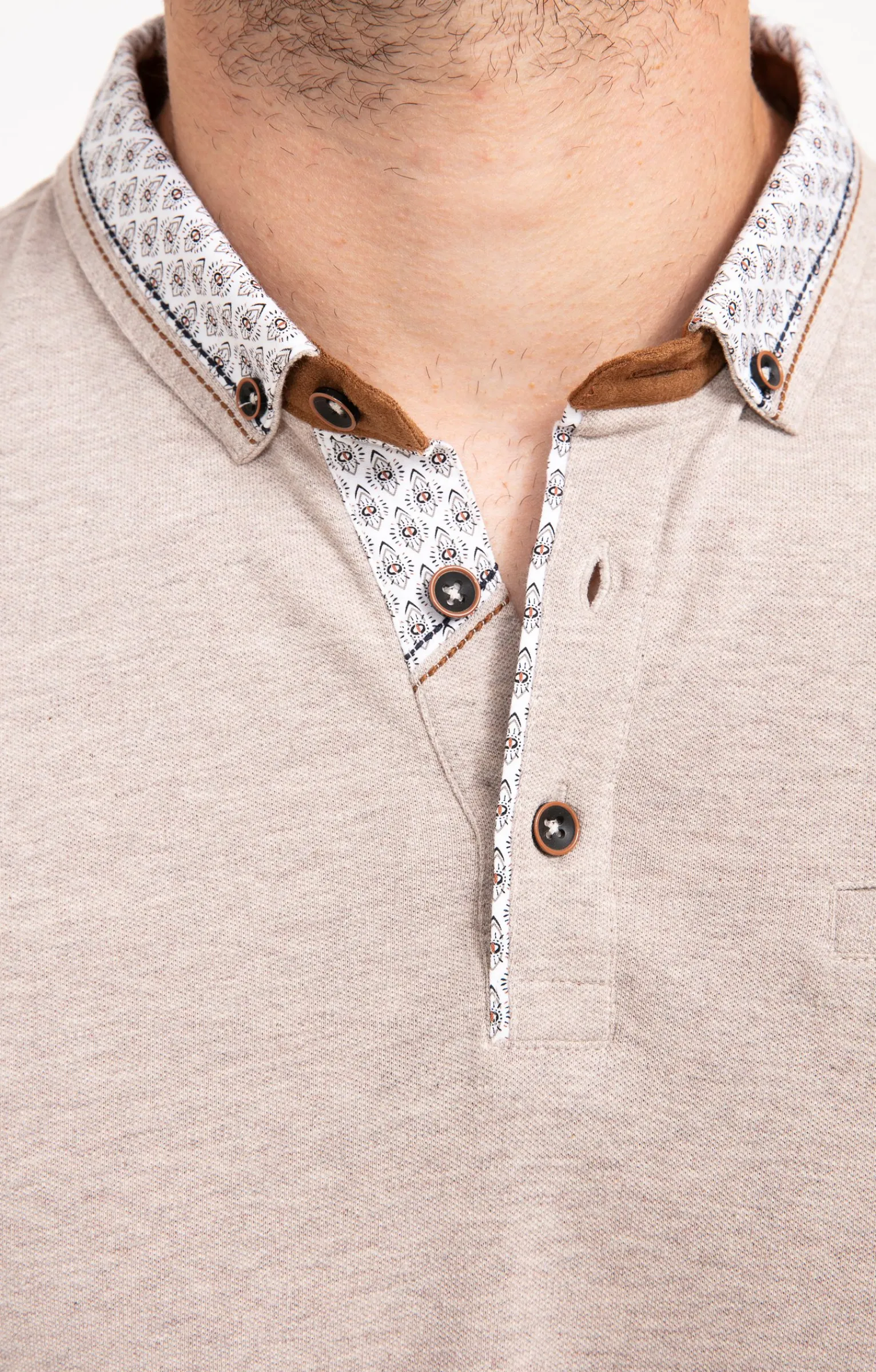 Polos & Tee-shirts<Armand Thiery Polo manches longues PK Barca - Beige