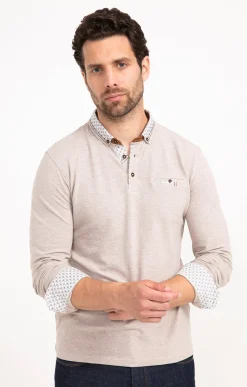 Polos & Tee-shirts<Armand Thiery Polo manches longues PK Barca - Beige