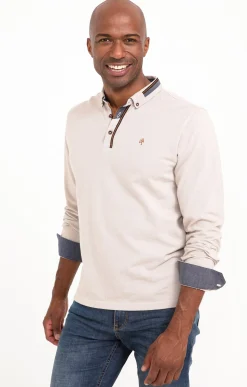 Polos & Tee-shirts<Armand Thiery Polo manches longues PK Shiny - Beige