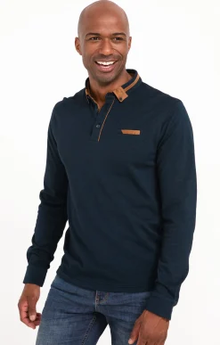 Polos & Tee-shirts<Armand Thiery Polo manches longues PK Shiny - Pétrole